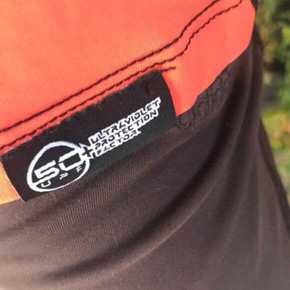 Rip Curl Orange Surfing Short Sleeve Shirt Women's Size Large UPF 50 - Picture 5 of 7